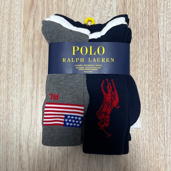 Polo Ralph Lauren Men's 6-Pk. Americana Crew Socks - Picture 1 of 4